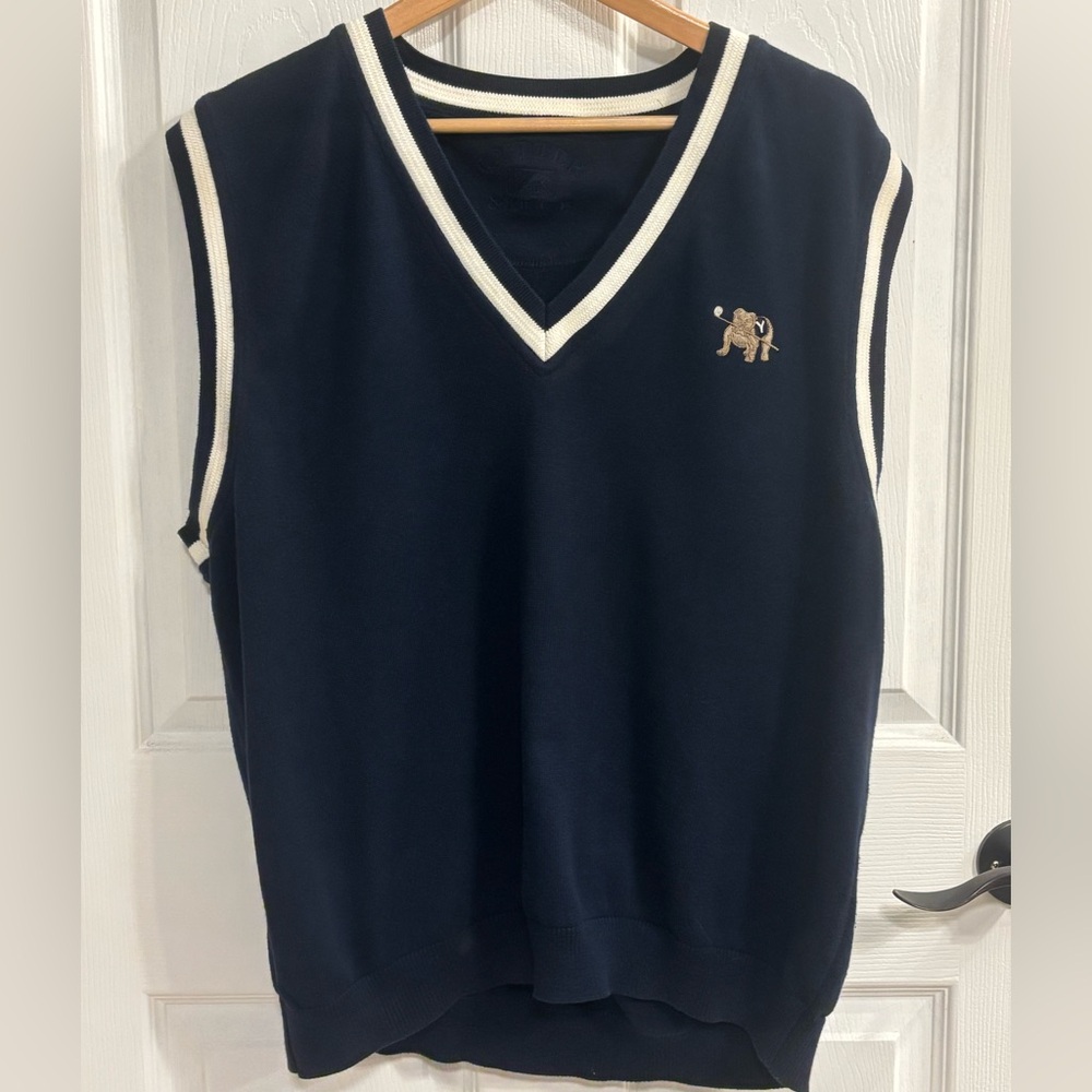 Yale Bulldogs Golf Sweater Vest XL Cutter & Buck Navy Made in USA